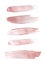 Artistic acrylic paint strokes. A set of strokes of pale pink paint