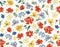Artistic Blooming floral ,Colourful Sprogn time Hand drawing Meadow flower seamless Pattern