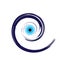 Artistic blue evil eye vector illustration - greek and turkish symbol of protection