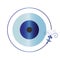 Artistic blue evil eye vector - protection symbol