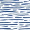 Artistic brush stripes seamless pattern. Hand drawn blue ink stripe