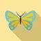 Artistic butterfly icon, flat style