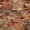 Artistic and captivating seamless pattern of an old and weathered red brick wall texture