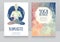 Artistic cards template for yoga retreat or yoga studio