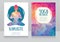 Artistic cards template for yoga retreat or yoga studio