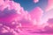 artistic cloud and sky with gradient color background, ai generative