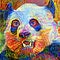 Artistic and Colorful Panda Bear Portrait Painting