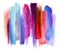 Artistic colorful watercolor brush strokes, pink red blue and purple palette blend, color swatches, grunge abstract artwork, vivid