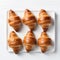 Artistic Croissants On White Marble Plate - Precisionist Style