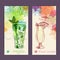Artistic decorative watercolor cocktail poster