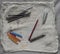 Artistic drawing and sketching tools on canvas