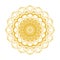 Artistic elegant and luxury gold mandala design on white