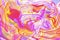 artistic exploration of fluidity and beauty in transcending boundaries with artistic expression in orange pink purple psychedelic