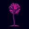 Artistic fantasy illustration of decorative purple tree,