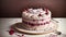 Artistic Flour Celebration for National Raspberry Cake Day.AI Generated