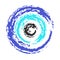 Artistic greek blue evil eye vector - symbol of protection