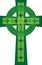 Artistic green celtic cross illustration