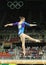 Artistic gymnast Aliya Mustafina of Russian Federation competes on the balance beam at women`s all-around gymnastics at Rio 2016