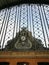 Artistic indoor facade of railway station with clock