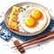 Artistic Japanese food: Culinary Delight in Watercolor Creation