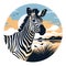 Artistic Life of Zebras Capturing Nature\\\'s Monochrome Majesty in Wildlife Generative Ai