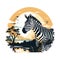 Artistic Life of Zebras Capturing Nature\\\'s Monochrome Majesty in Wildlife Generative Ai