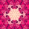 Artistic Mandala Artwork. beautiful flower design created in swirl ink style. background illustration wallpaper in pink shades.