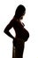 Artistic maternity silhouette