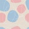 Artistic organic seamless pattern with circles