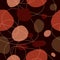 Artistic organic seamless pattern with circles