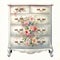 Artistic Painted Dresser With Detailed Flower Paintings