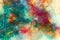 Artistic painting background.  Variety stains of paint in iridescent colors. Colorful pattern. Contemporary composition