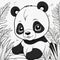 Artistic Panda Coloring Book: Immersive 3D Art for Kids