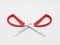 Artistic Red Scissor for Paper Craft Cutting in White  Background 01