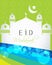 Artistic religious colorful background of Muslim community festival Eid Mubarak concept.