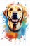 Artistic Rendition: Labrador Retriever in Illustrative Glory