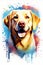 Artistic Rendition: Labrador Retriever in Illustrative Glory