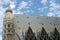 The artistic roof of the Basilica of Saint Stephen in Vienna in