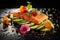 Artistic Salmon and Avocado Dish