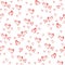 Artistic seamless pattern with watercolor hand drawn hearts isolated on white background. Paint drawing. Good for Valentine day ca