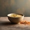 Artistic Soup Bowl On Brown Background - A Visual Delight