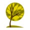 Artistic stylized natural design symbol, creative tree