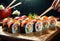 Artistic Sushi Selection