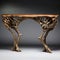 Artistic Tree Console: Fluid Organic Forms With Rustic Renaissance Realism