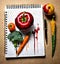 Artistic Vegetable Illustration on Paper