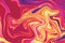 the artistry of marbling beauty with transcending boundaries with artistic expression in orange pink purple psychedelic swirl