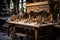 Artistry Unleashed: Exquisite Woodcarving Bench & Tools in a Sunlit Workshop