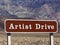 Artists Drive sign board at Death Valley NP
