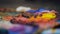 Artists oil paints multicolored closeup abstract