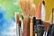 Artists paint brushes.